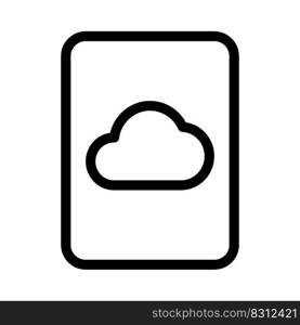 Cloud stored file with online content isolated on a white background