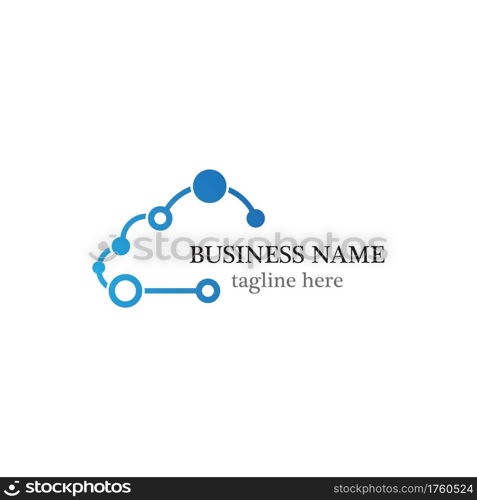 Cloud tech logo vector icon design