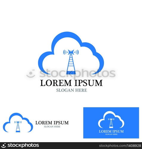 Cloud Techno Logo Vector Template