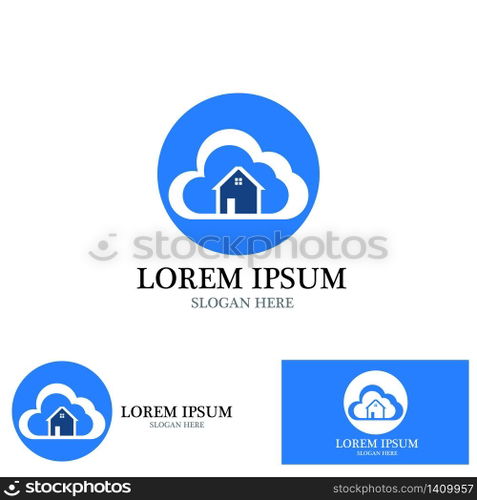 Cloud Techno Logo Vector Template