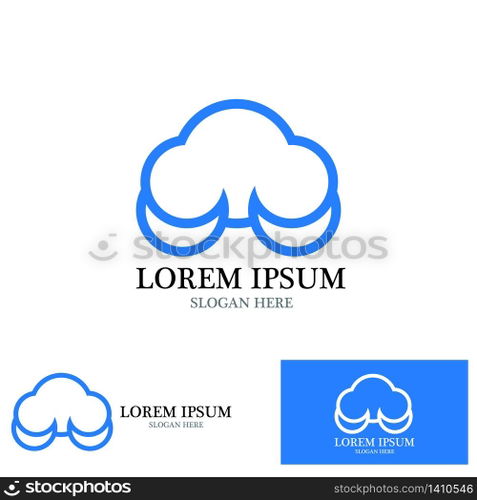 Cloud Techno Logo Vector Template