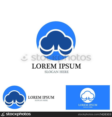 Cloud Techno Logo Vector Template