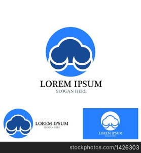 Cloud Techno Logo Vector Template