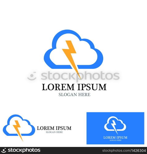 Cloud Techno Logo Vector Template