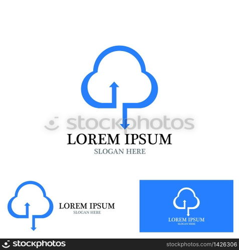 Cloud Techno Logo Vector Template