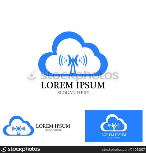 Cloud Techno Logo Vector Template