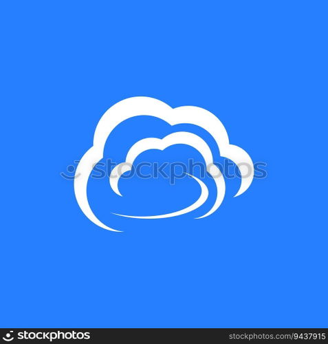 Cloud Techno Logo Vector Template