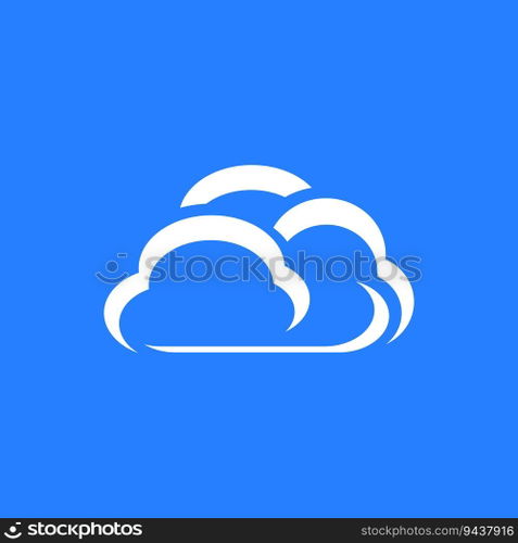 Cloud Techno Logo Vector Template