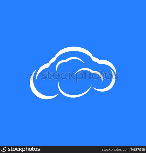 Cloud Techno Logo Vector Template