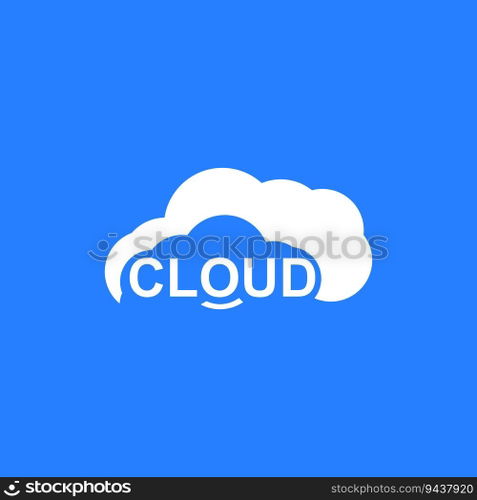 Cloud Techno Logo Vector Template