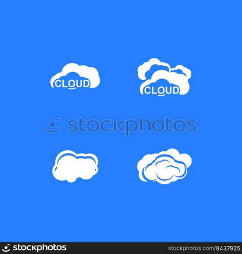 Cloud Techno Logo Vector Template