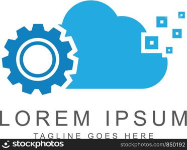 cloud technology and industry logo template