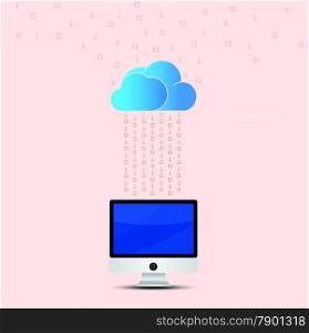 cloud technology computing background concept. Data storage network sever internet technology. Multimedia content and web sites hosting.Social networking and design template.Vector illustration
