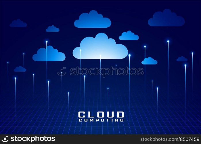 cloud technology digital computing futuristic background design