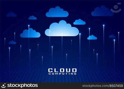 cloud technology digital computing futuristic background design