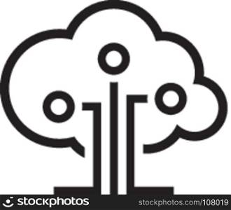Cloud Technology Icon.. Cloud Technology Icon. Modern computer network technology sign. Digital graphic symbol. Cryptocurrency mining. Concept design elements.
