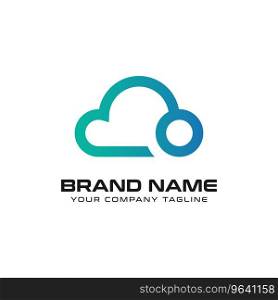 Cloud technology logo Royalty Free Vector Image