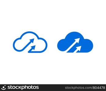 cloud technology logo vector icon template