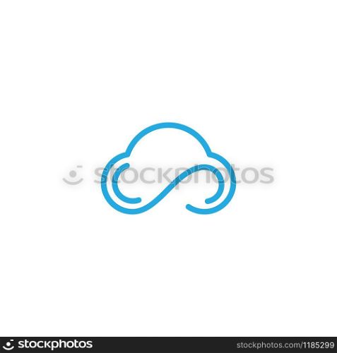 cloud technology logo vector template design