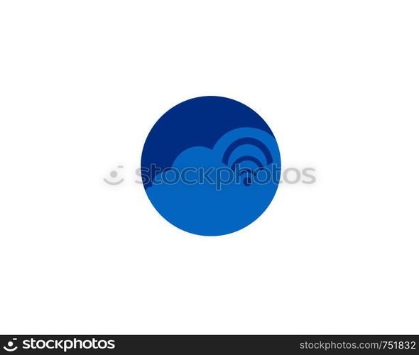 cloud technology vector logo template design