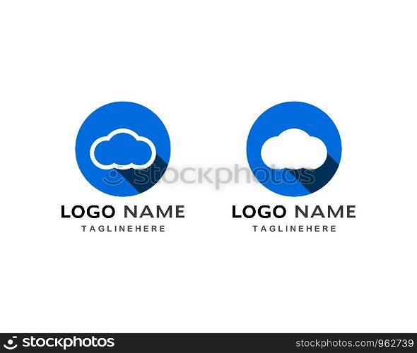 cloud technology vector logo template design