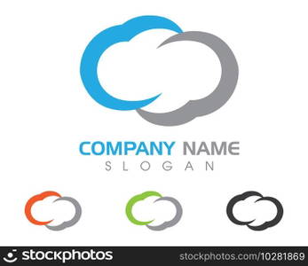 cloud technology vector logo template design vector 