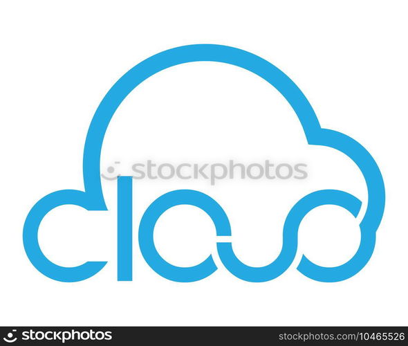 cloud technology vector logo template design vector 