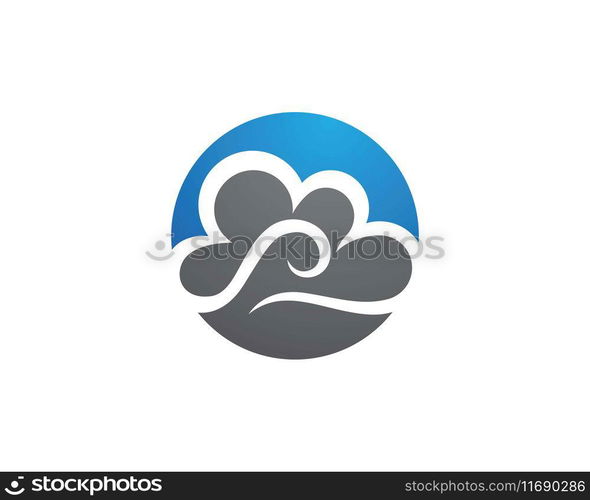 cloud technology vector logo template design vector 