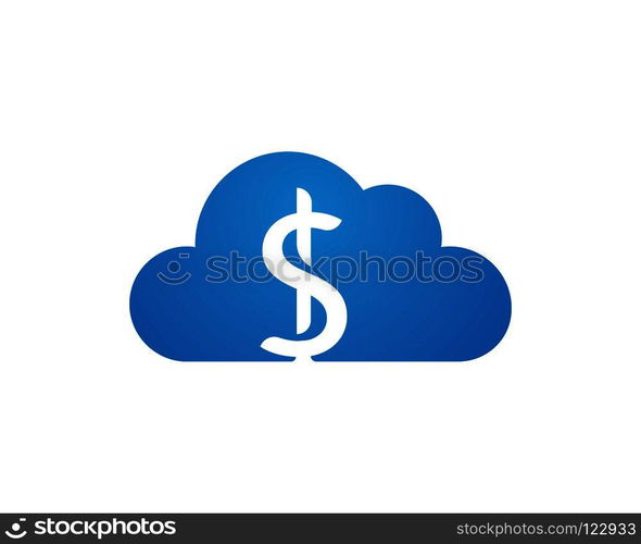 cloud technology vector logo template design vector 