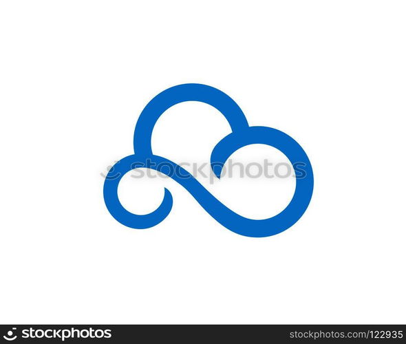 cloud technology vector logo template design vector 