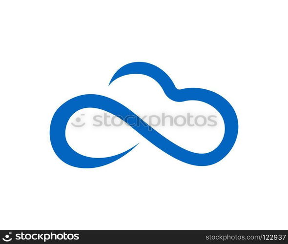 cloud technology vector logo template design vector 