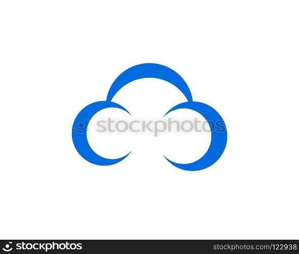 cloud technology vector logo template design vector 