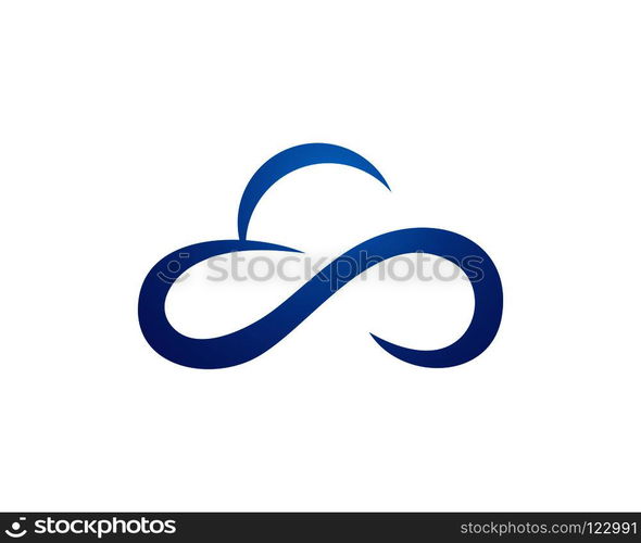 cloud technology vector logo template design vector 