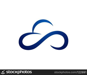 cloud technology vector logo template design vector 
