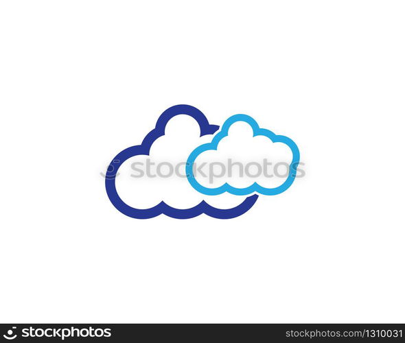 Cloud technology vector logo template design vector