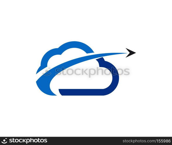 cloud technology vector logo template design vector 
