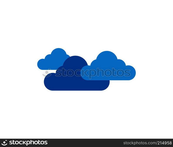 Cloud technology vector logo template design vector