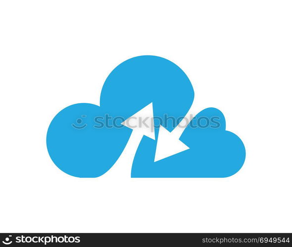 cloud technology vector logo template design vector