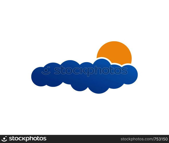 cloud technology vector logo template design vector  