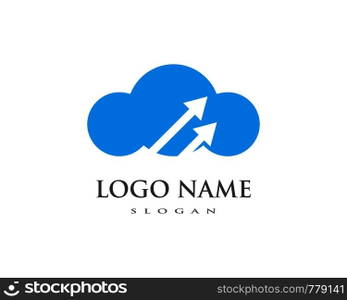 cloud technology vector logo template design vector  