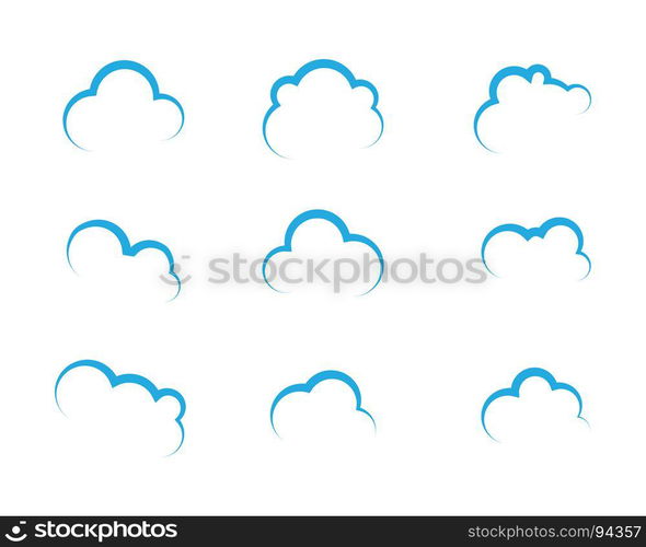 Cloud technology vector logo template design vector