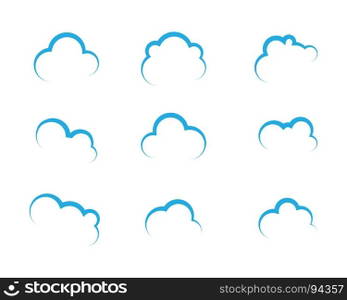 Cloud technology vector logo template design vector