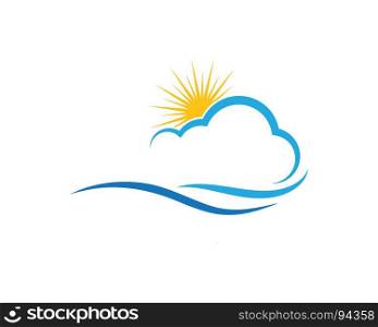 Cloud technology vector logo template design vector