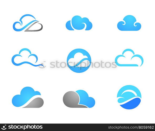 cloud technology vector template design
