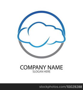 Cloud template vector icon illustration design