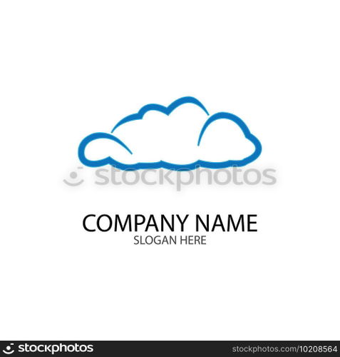 Cloud template vector icon illustration design