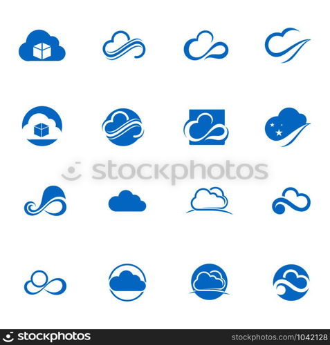 Cloud template vector icon illustration design