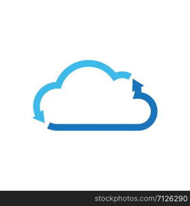 Cloud template vector icon illustration design