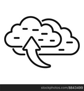 Cloud upload icon outline vector. Backup data. Storage server. Cloud upload icon outline vector. Backup data