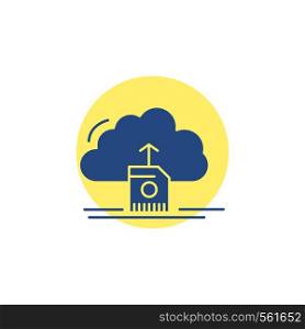 cloud, upload, save, data, computing Glyph Icon.. Vector EPS10 Abstract Template background